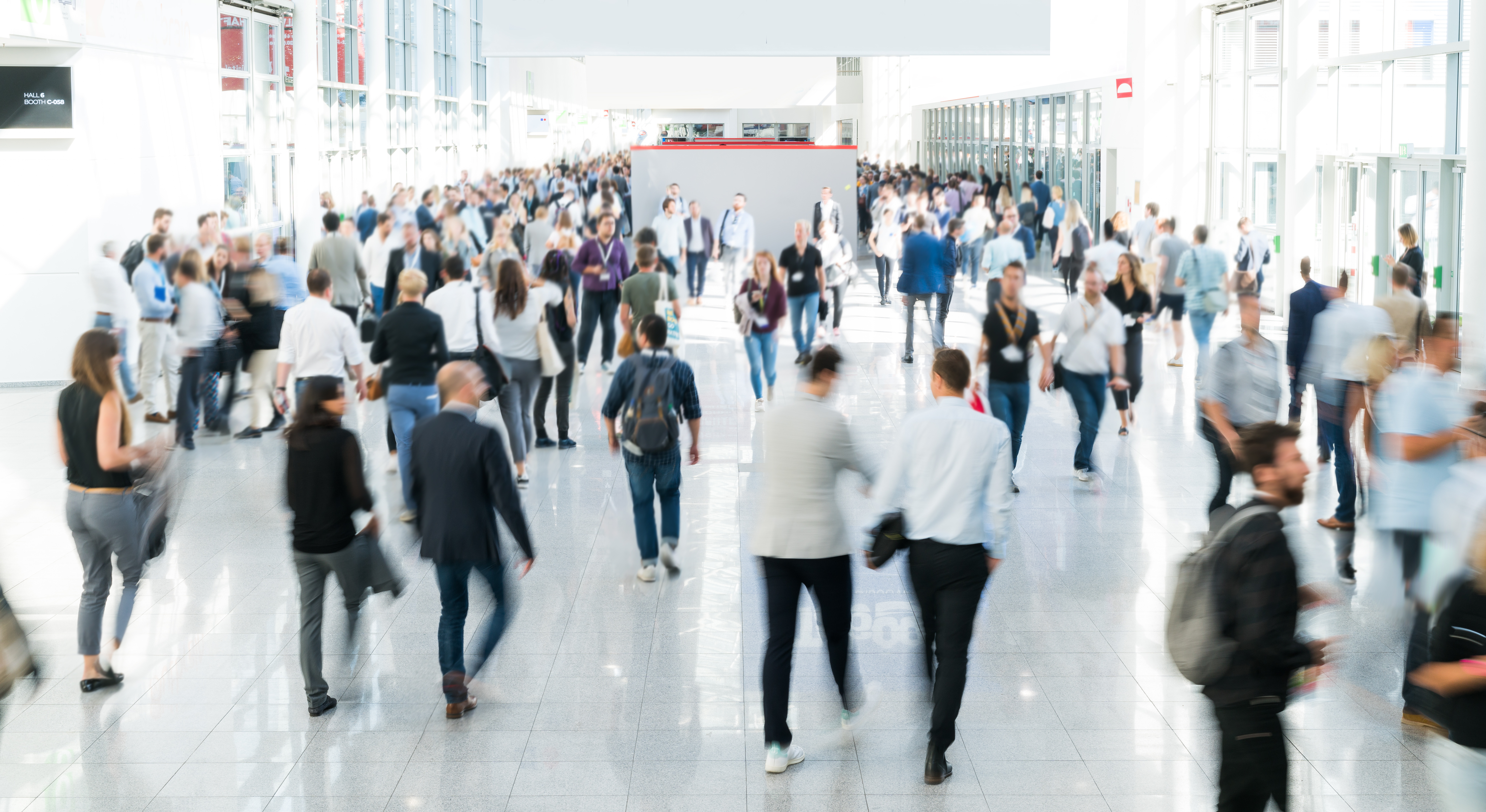 People at a trade fair