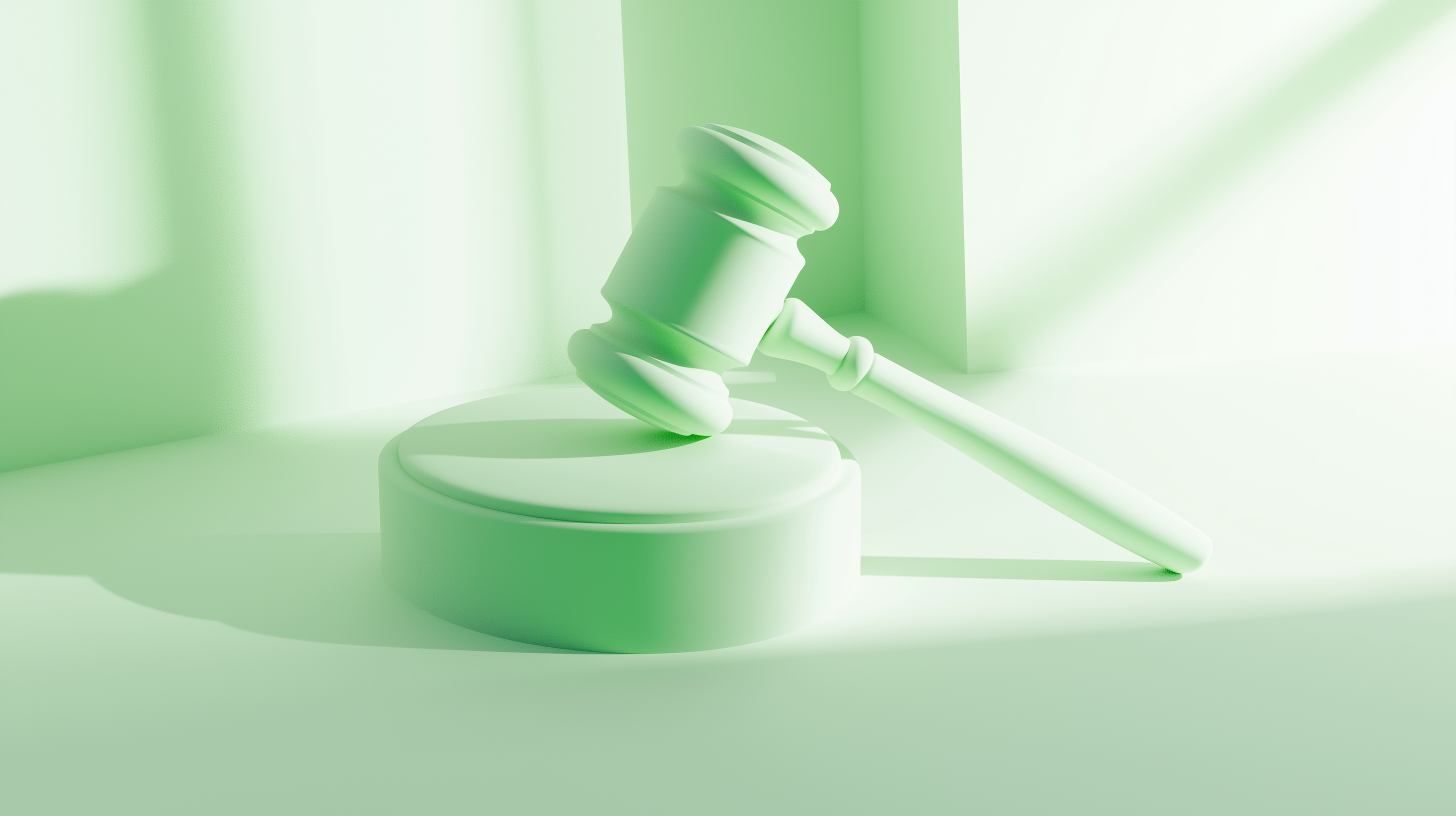 Decision announced with a judge's gavel