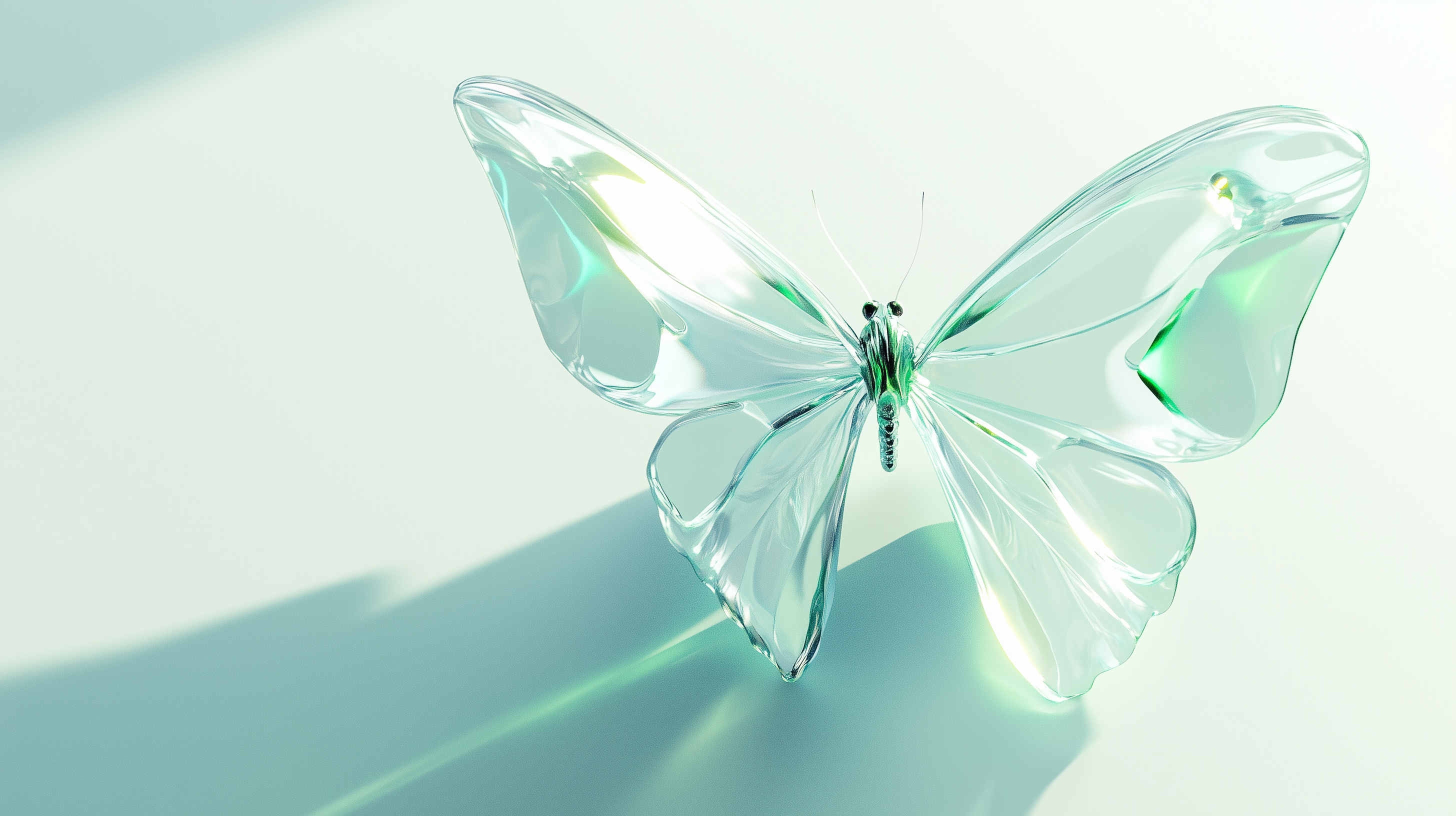 Illustration of a green butterfly