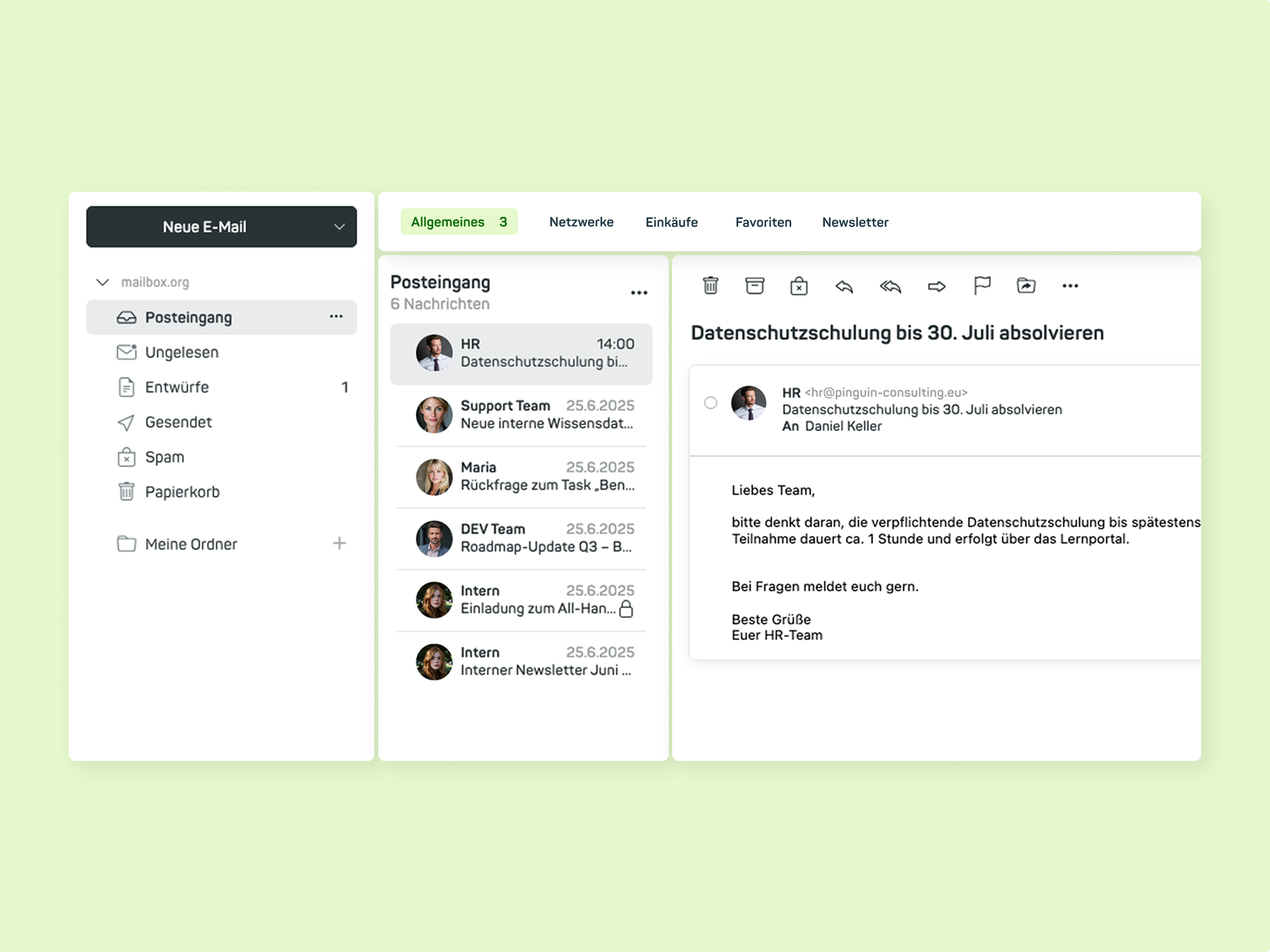 mailbox Mail: Tabbed Inbox für mehr Überblick