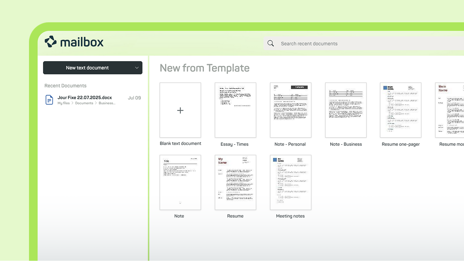 mailbox Office: Complete online office suite