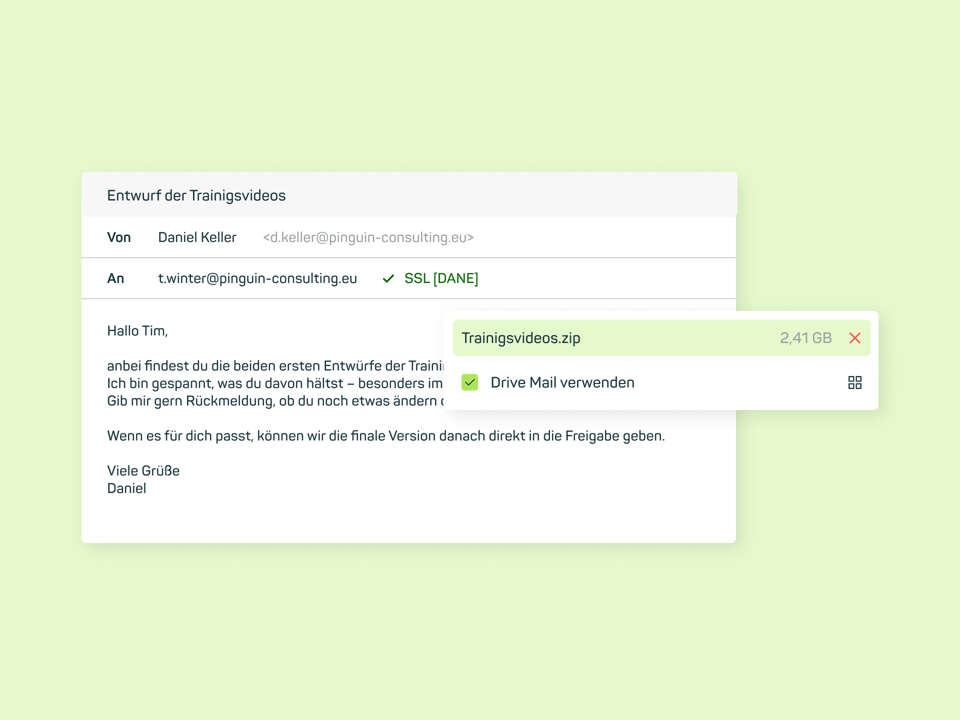 mailbox Mail: Download Links für große Anhänge
