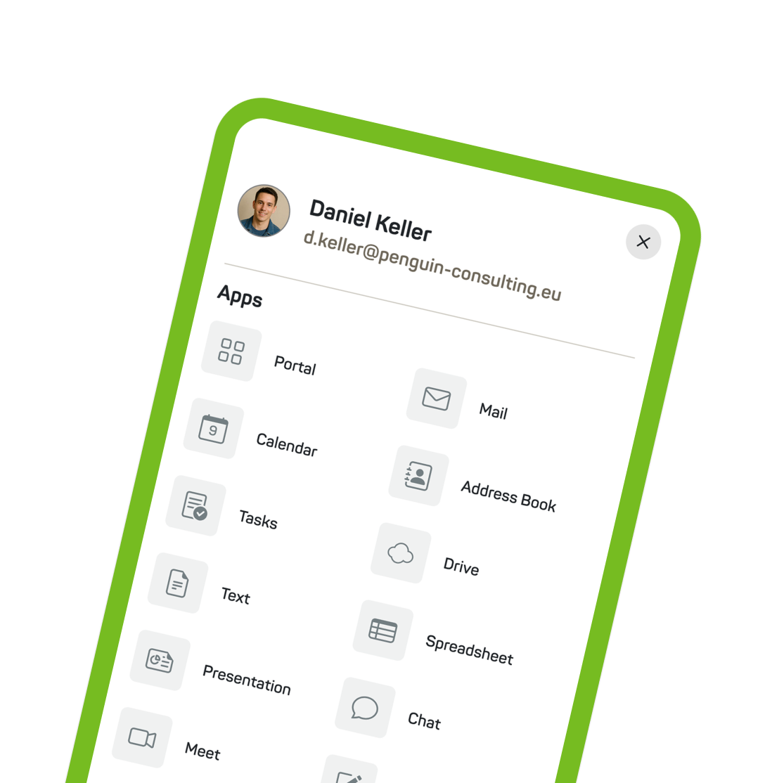 mailbox Suite: mobile menue
