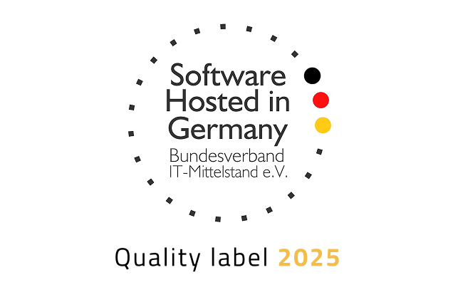 Quality label: Software hosted in Germany 2025