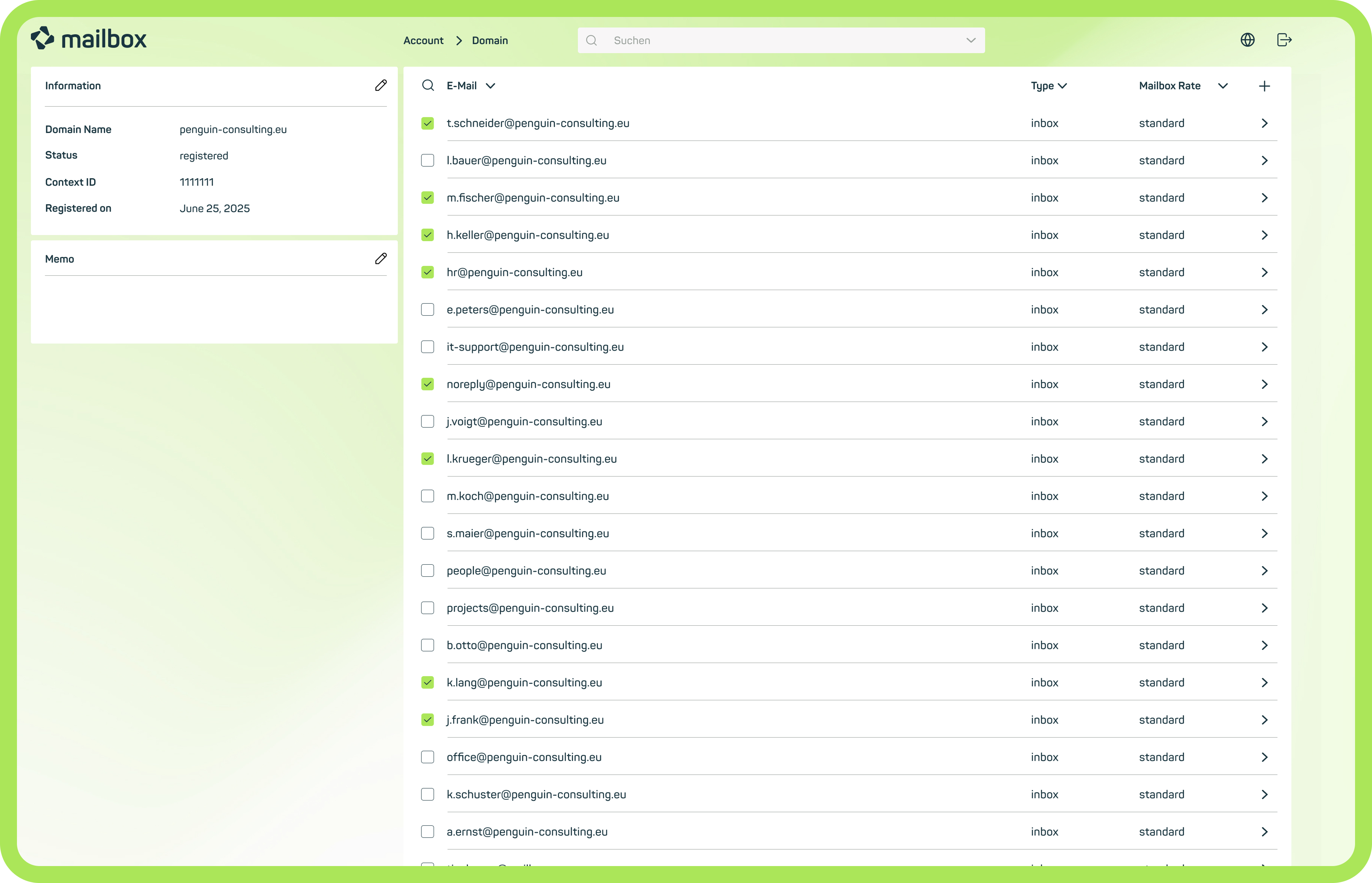 mailbox Admin: Powerful API and easy to use Admin Console
