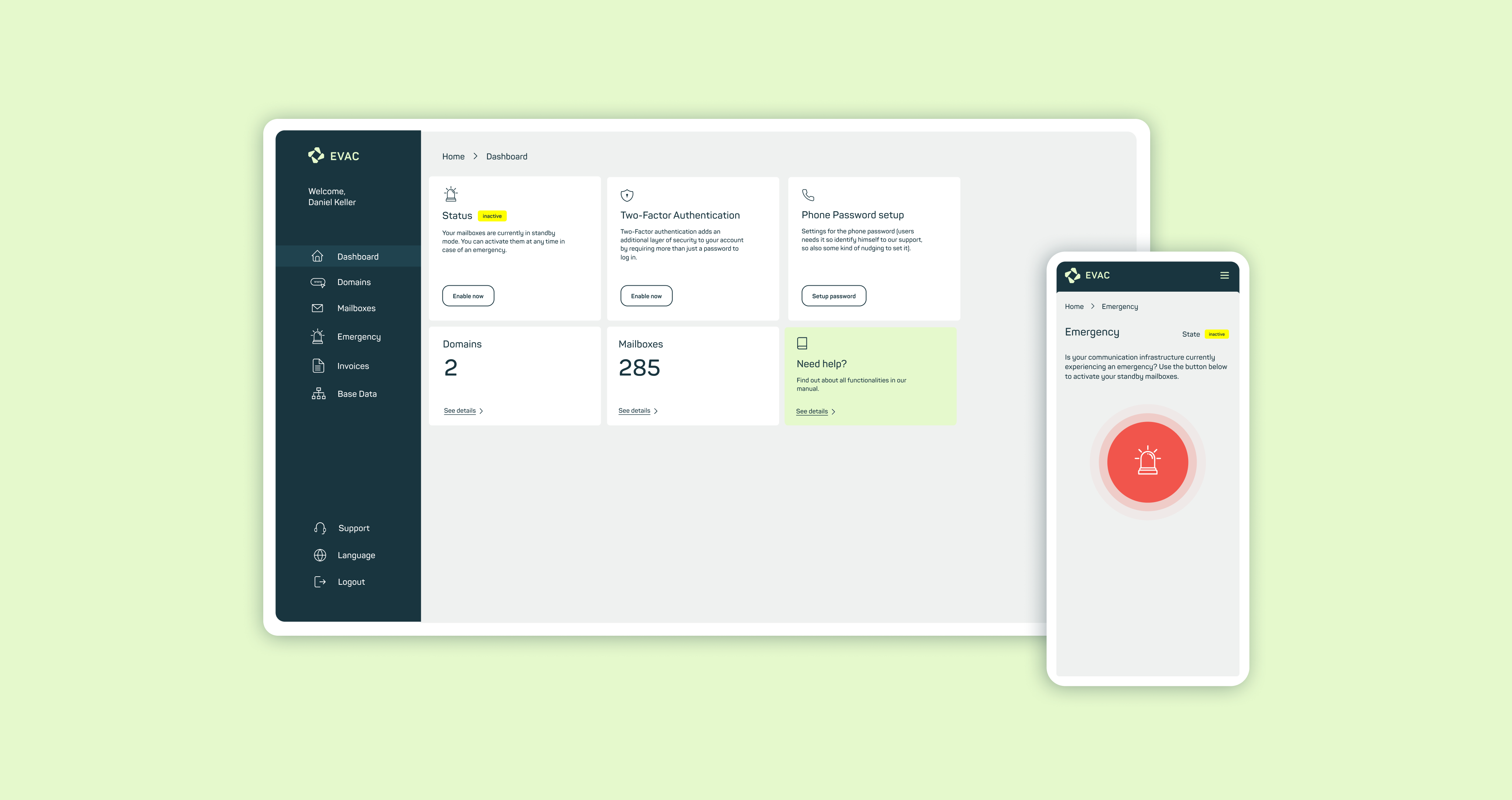 EVAC Console mailbox